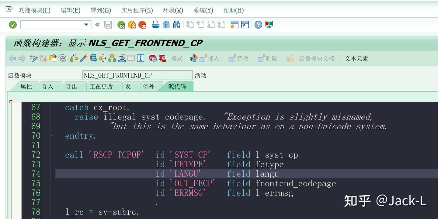 CALL FUNCTION NES_GET_FRONTEND_CP